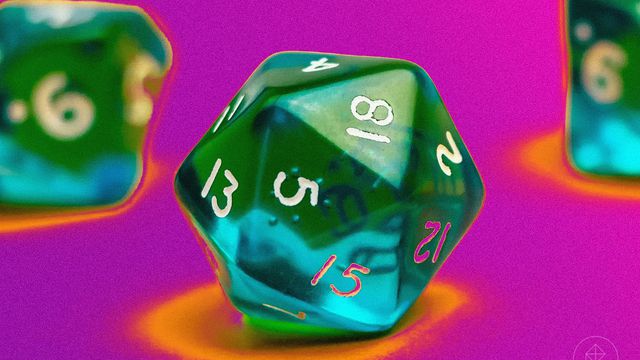 Art of dice used for tabletop gaming.