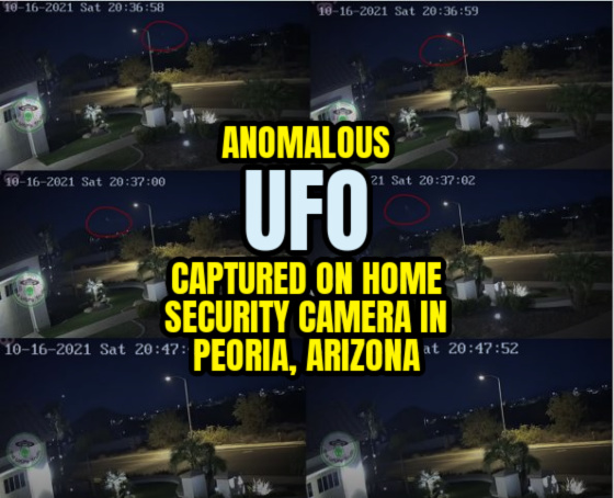 Anomalous UFO Captured on Home Security Camera in Peoria, Arizona (VIDEO)