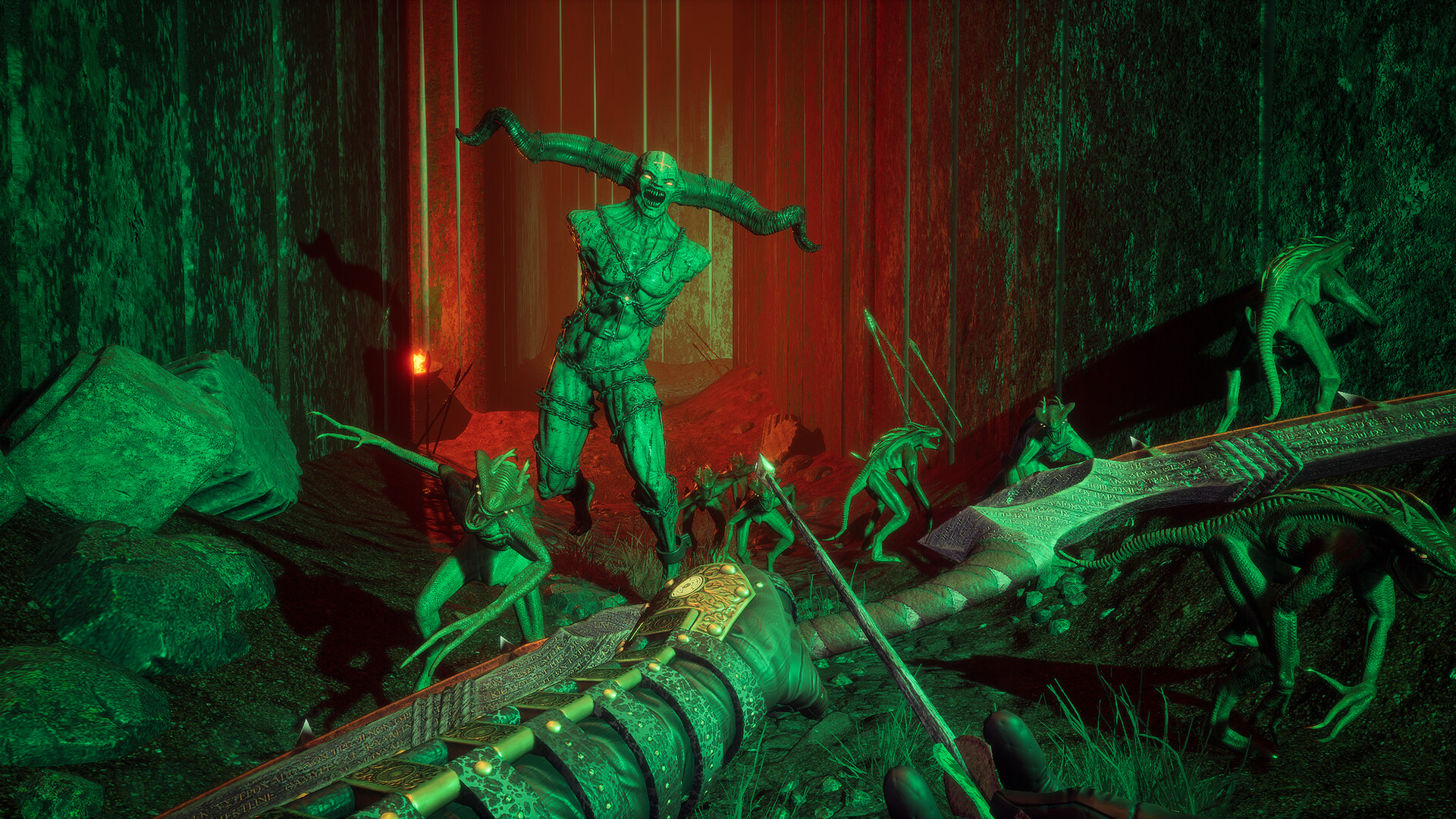 Fight through the Greek afterlife with blade and shot in this grimy, gilded FPS