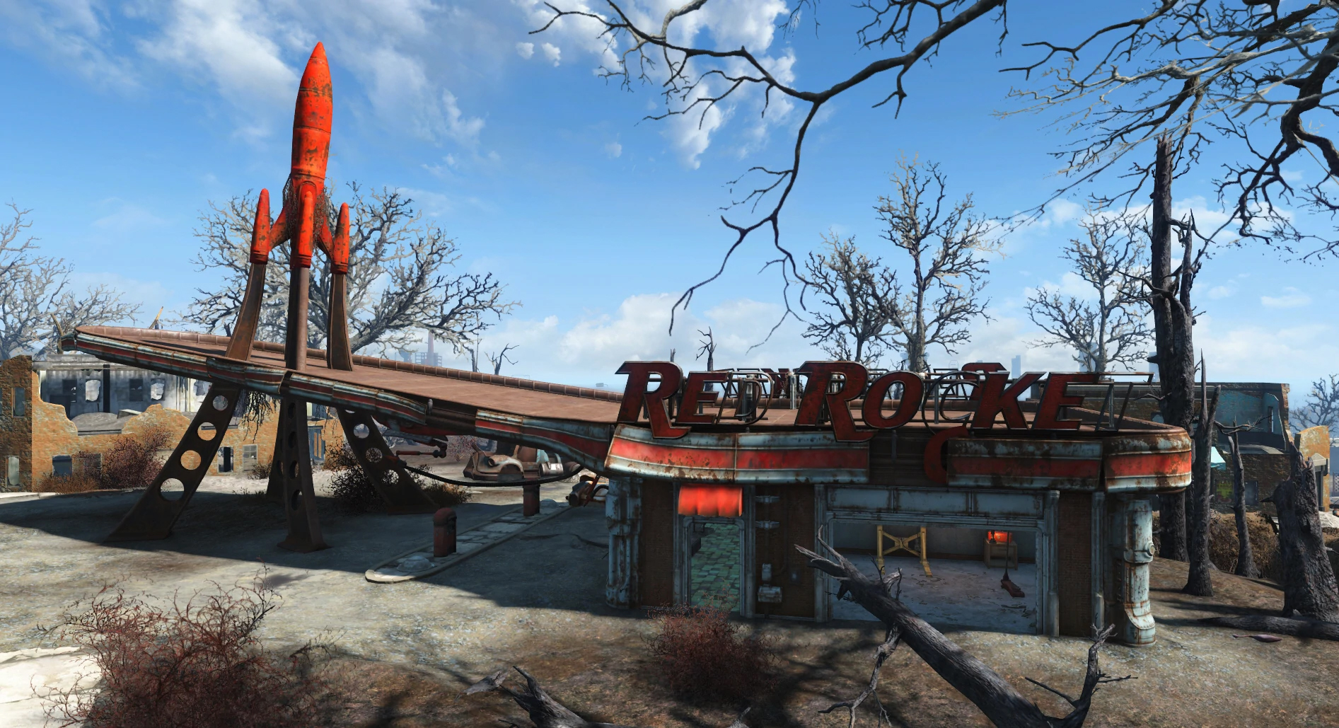 New Fallout TV series set photos show iconic Red Rocket gas station
