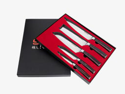 seido japanese master chef's knife set in gift box