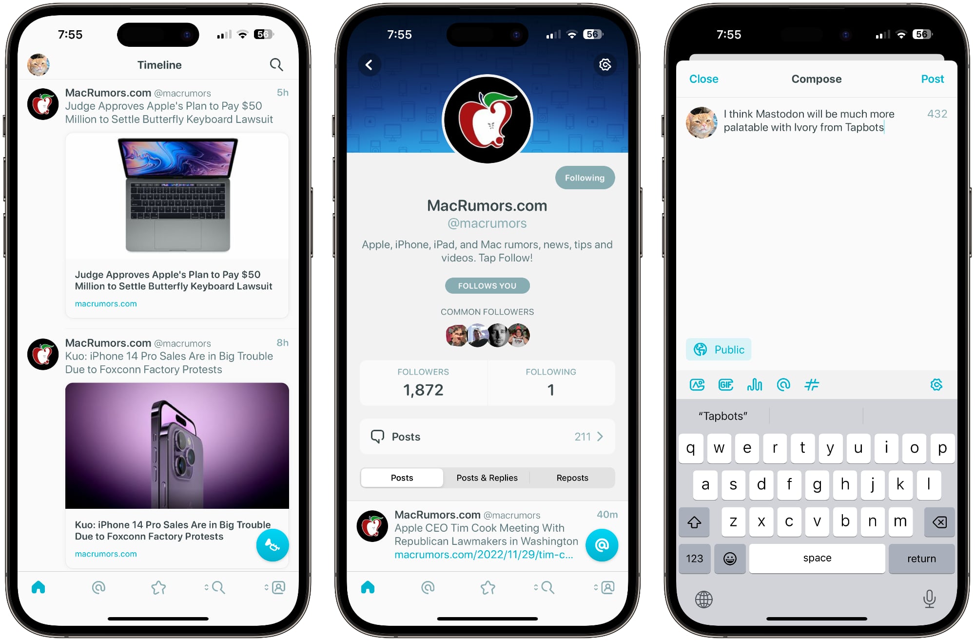 Tweetbot Developer Tapbots Launches ‘Ivory’ App for Mastodon